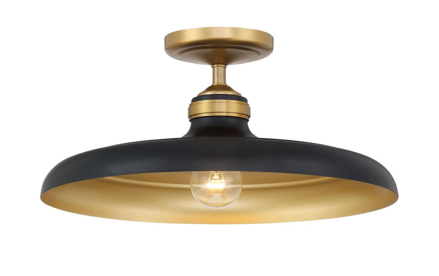 Minka-Lavery - 3936-876 - One Light Semi Flush Mount - Crowne - Dark Matte Black