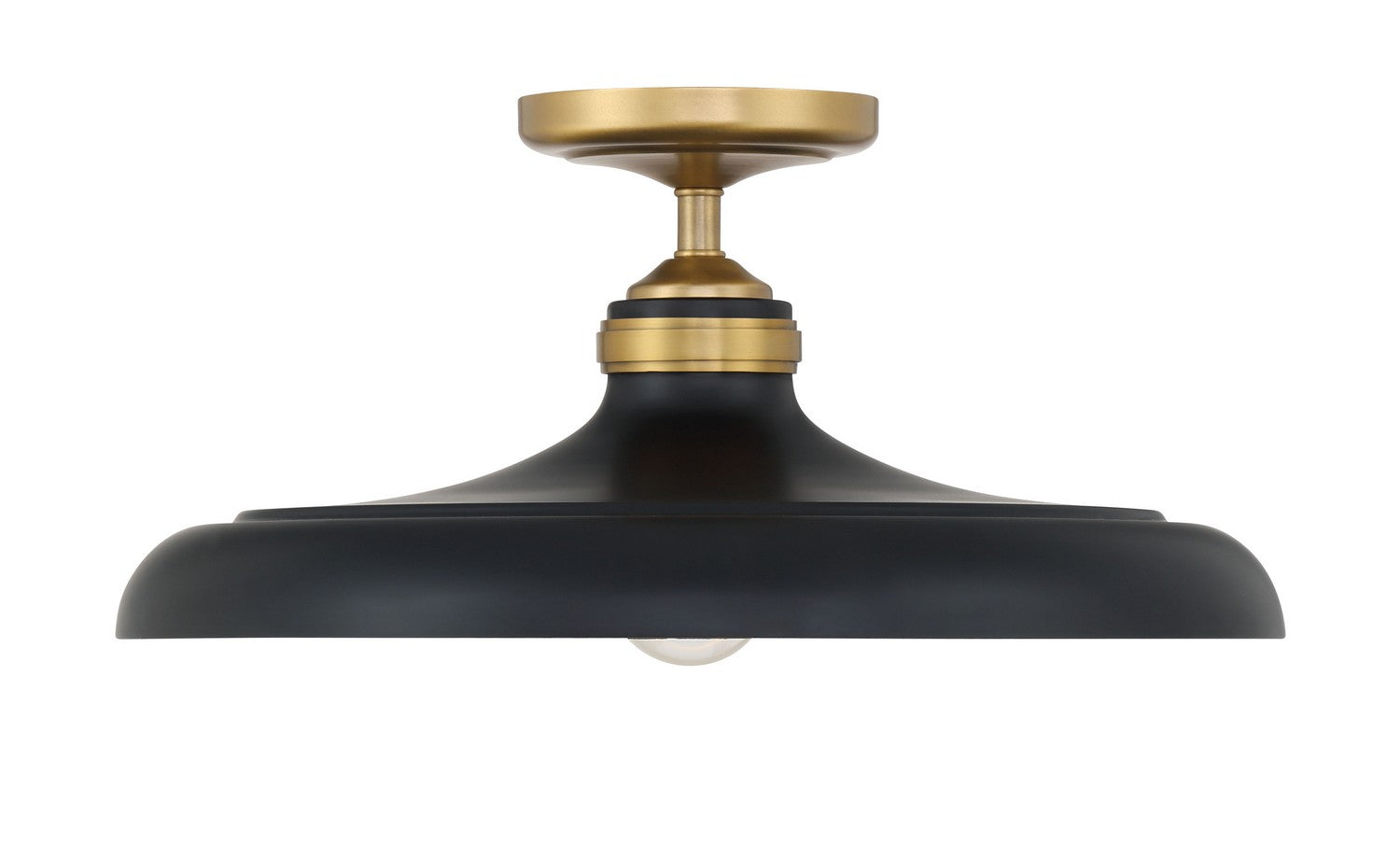 Minka-Lavery - 3936-876 - One Light Semi Flush Mount - Crowne - Dark Matte Black