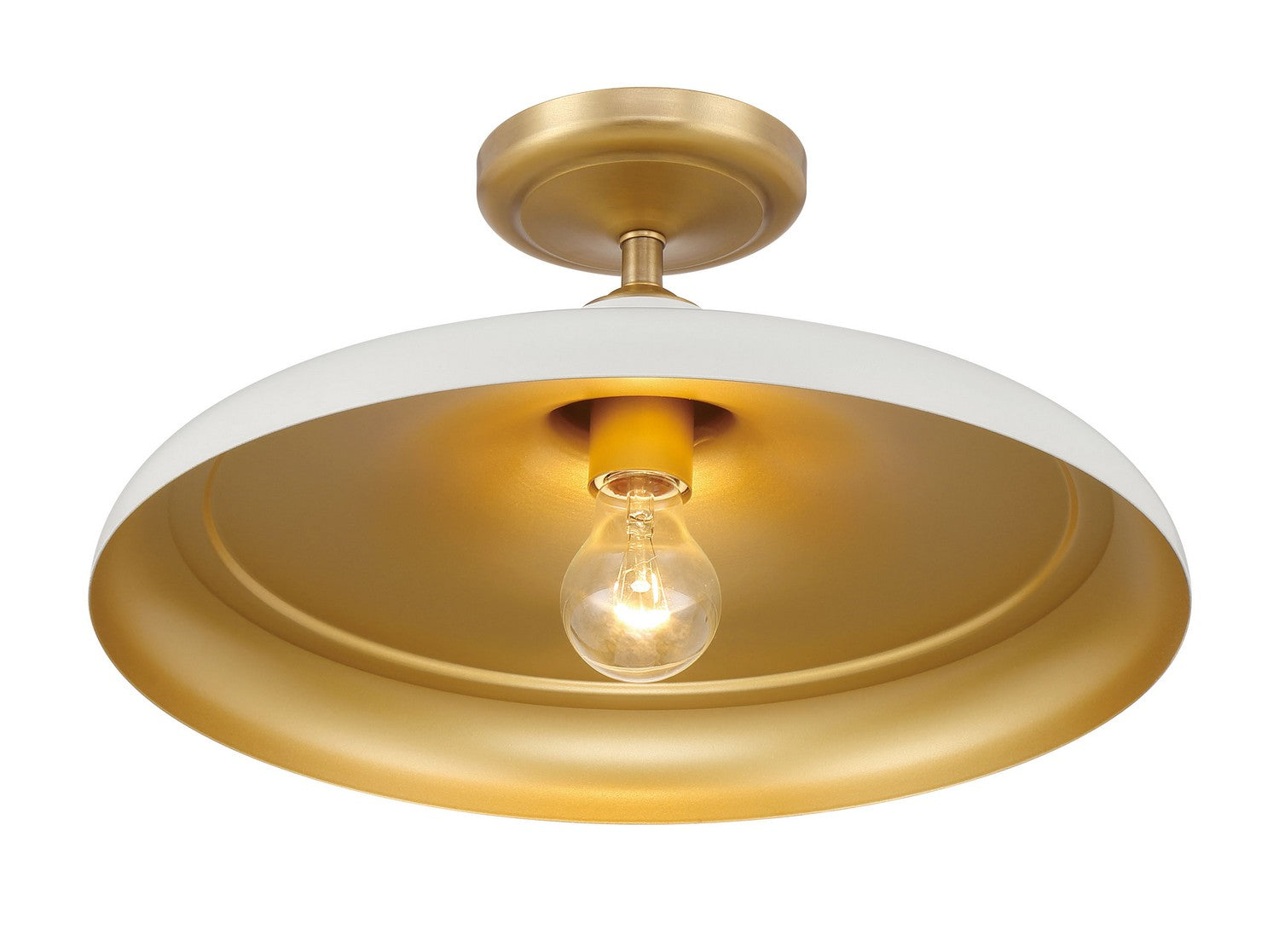 Minka-Lavery - 3936-879 - One Light Semi Flush Mount - Crowne - Off White Cream