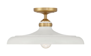 Minka-Lavery - 3936-879 - One Light Semi Flush Mount - Crowne - Off White Cream