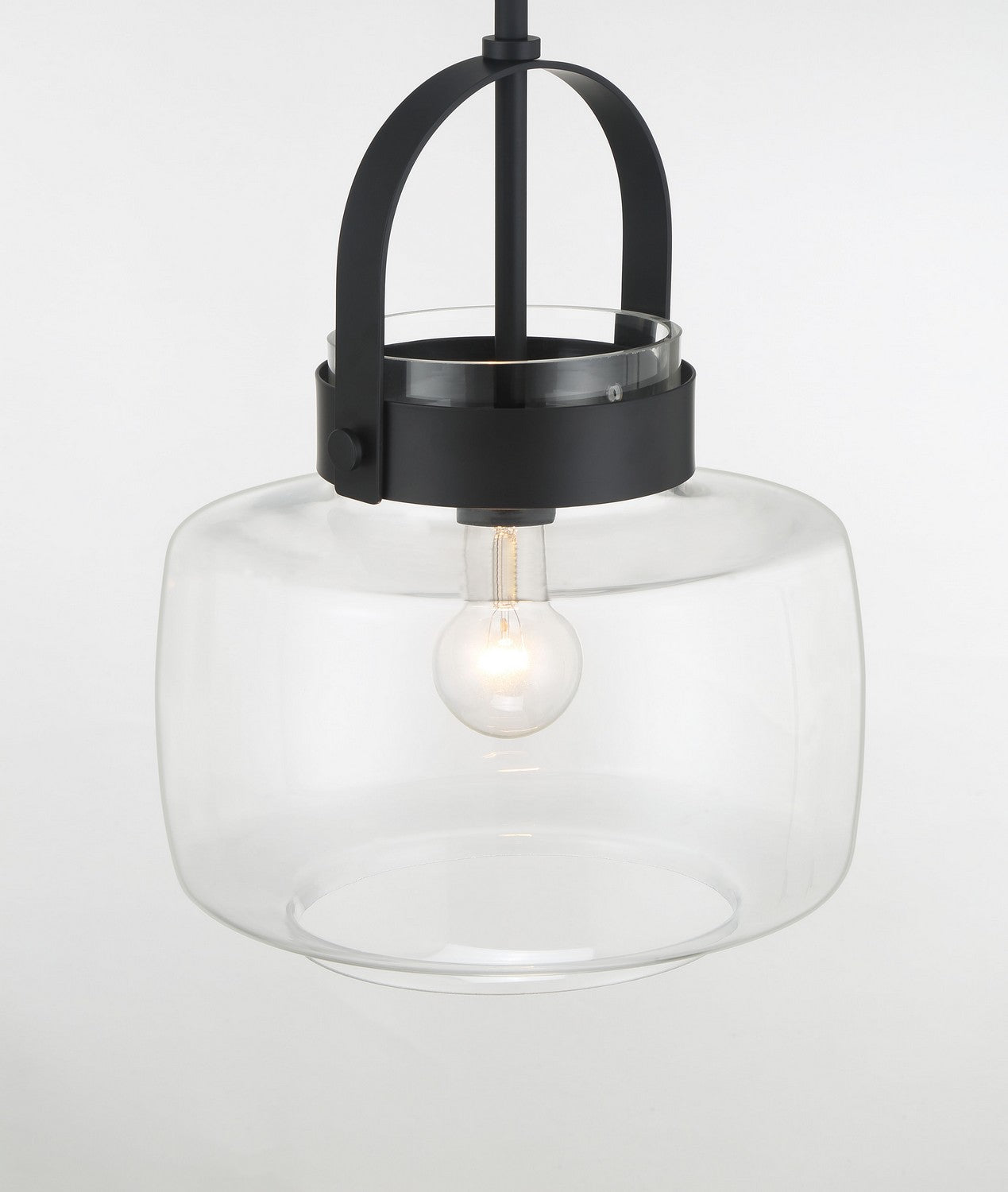 Minka-Lavery - 3937-899 - One Light Pendant - WickGlow - Dark Matte Black