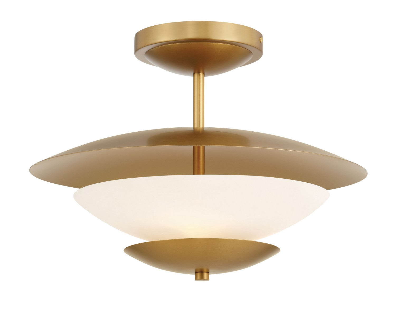 Minka-Lavery - 3943-732 - Three Light Semi Flush Mount - Solara - Legacy Brass