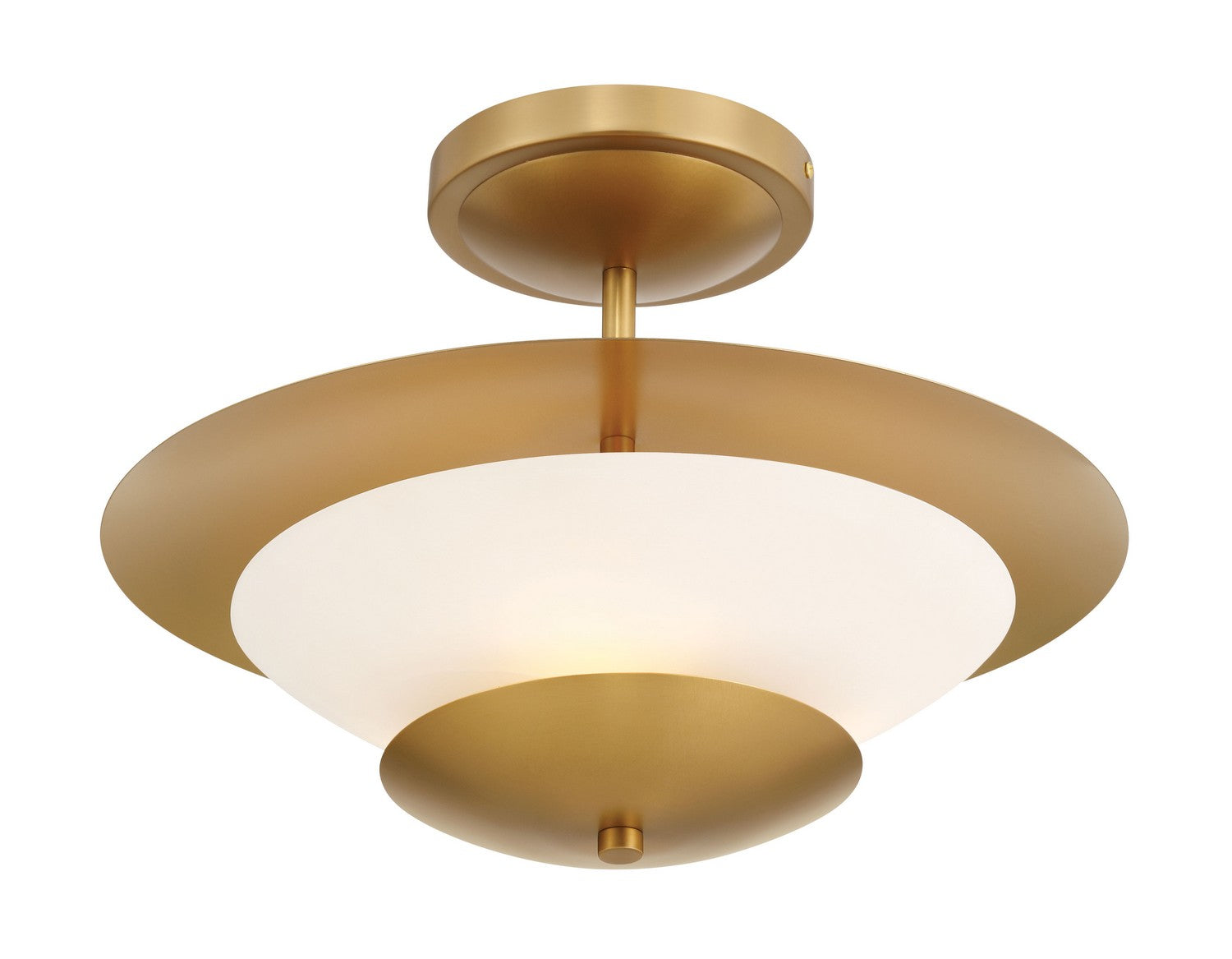 Minka-Lavery - 3943-732 - Three Light Semi Flush Mount - Solara - Legacy Brass