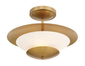 Minka-Lavery - 3943-732 - Three Light Semi Flush Mount - Solara - Legacy Brass