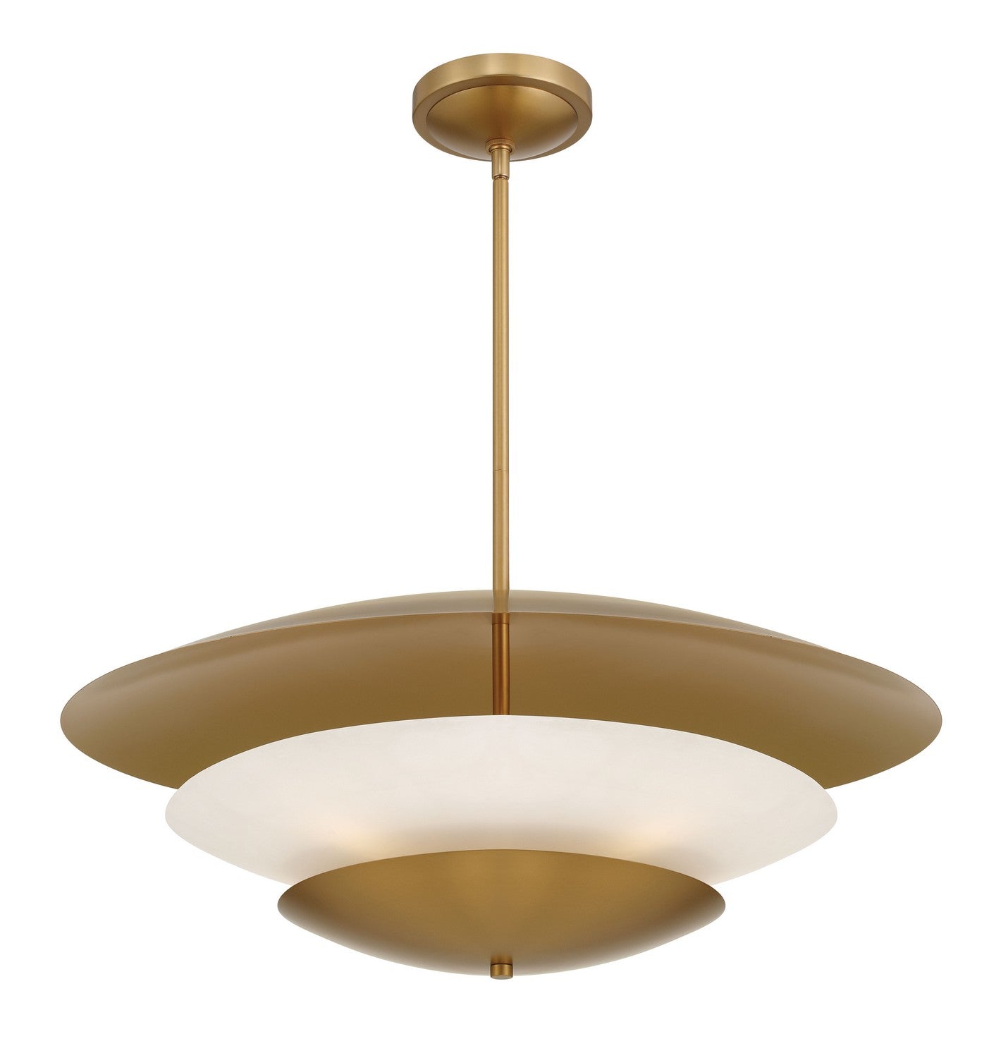 Minka-Lavery - 3945-732 - Five Light Pendant - Solara - Legacy Brass