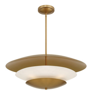 Minka-Lavery - 3945-732 - Five Light Pendant - Solara - Legacy Brass