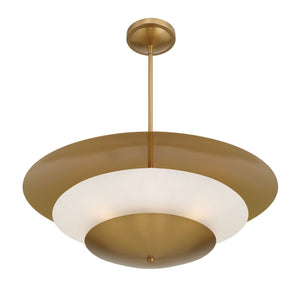 Minka-Lavery - 3945-732 - Five Light Pendant - Solara - Legacy Brass