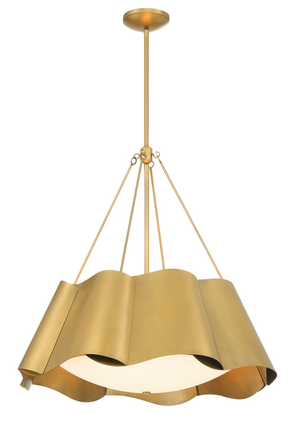 Minka-Lavery - 3954-732 - Four Light Pendant - Waveform - Legacy Brass