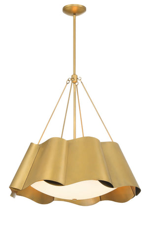 Minka-Lavery - 3954-732 - Four Light Pendant - Waveform - Legacy Brass