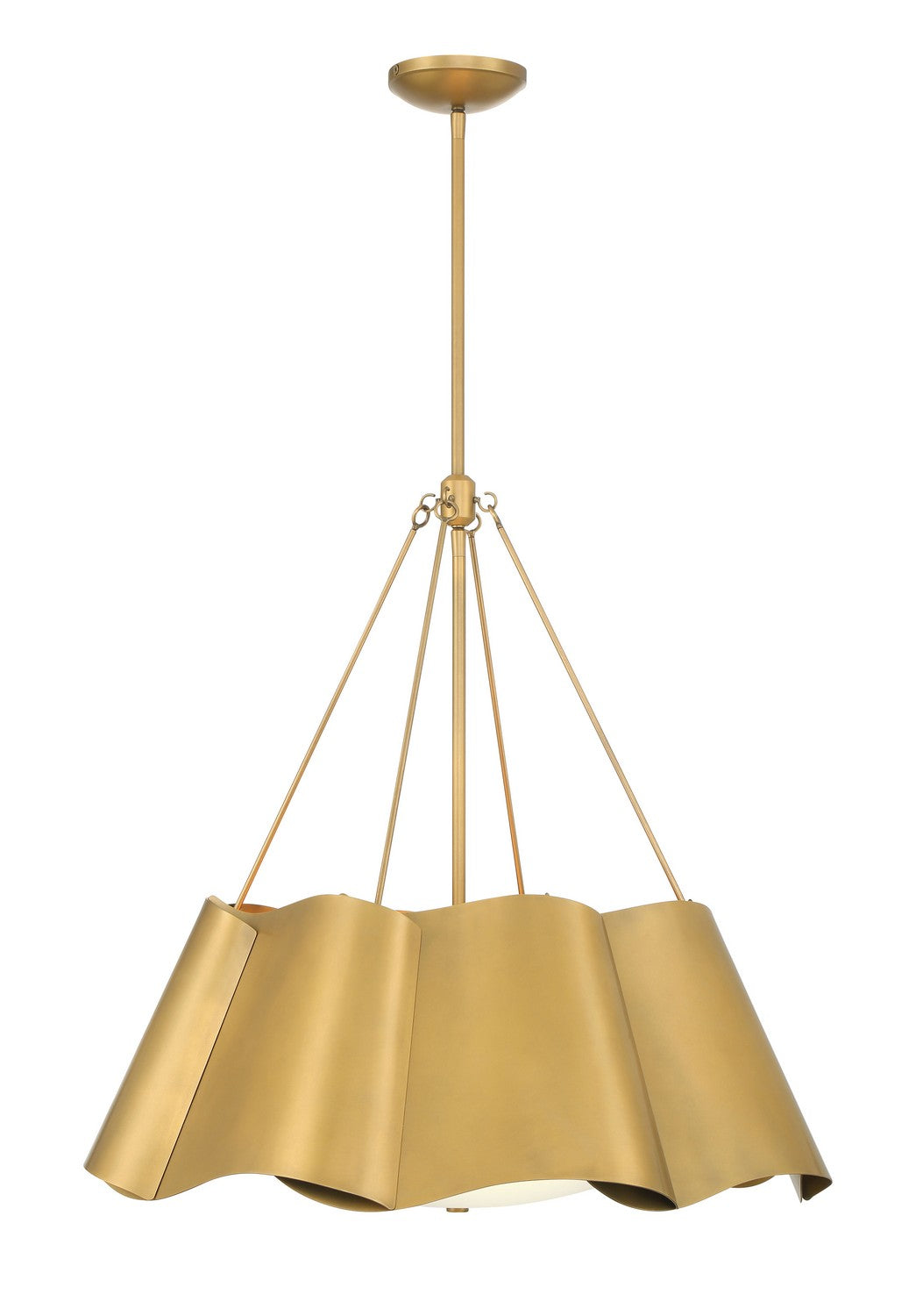Minka-Lavery - 3954-732 - Four Light Pendant - Waveform - Legacy Brass