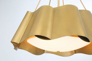 Minka-Lavery - 3954-732 - Four Light Pendant - Waveform - Legacy Brass