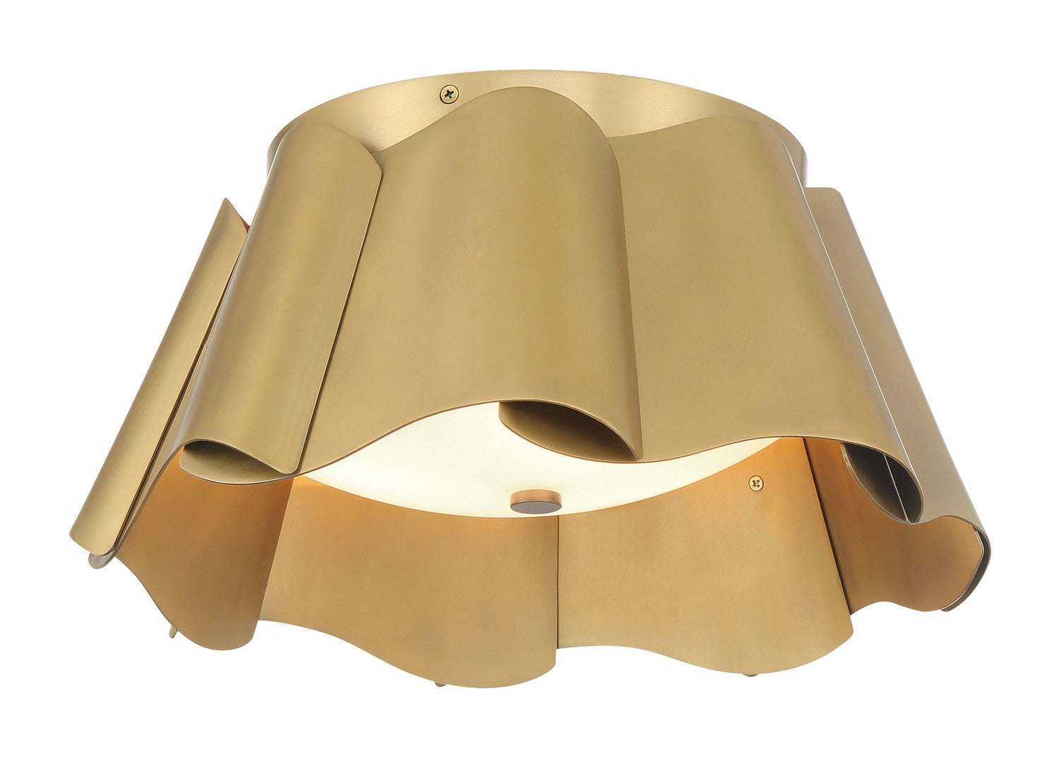 Minka-Lavery - 3955-732 - Three Light Flush Mount - Waveform - Legacy Brass