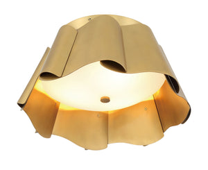 Minka-Lavery - 3955-732 - Three Light Flush Mount - Waveform - Legacy Brass