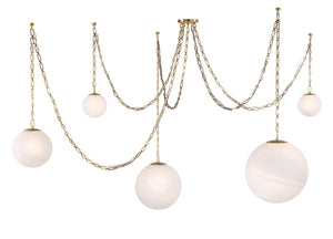 Minka-Lavery - 5219-732 - Five Light Pendant - Marbelle - Legacy Brass