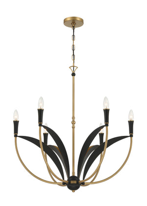 Minka-Lavery - 5696-782 - Six Light Chandelier - Miller - Legacy Brass