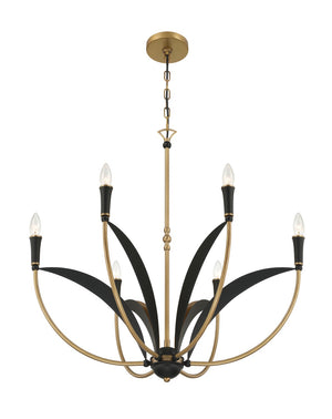Minka-Lavery - 5696-782 - Six Light Chandelier - Miller - Legacy Brass