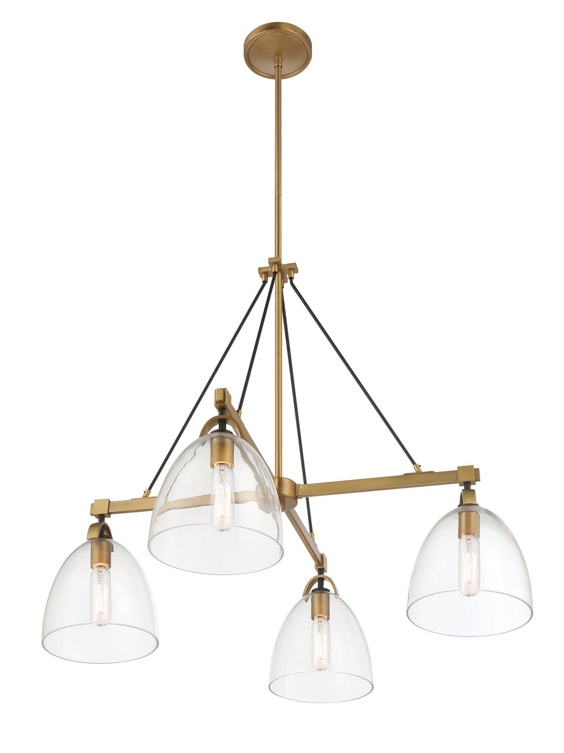 Minka-Lavery - 5714-876 - Four Light Chandelier - Sommersby - Legacy Brass