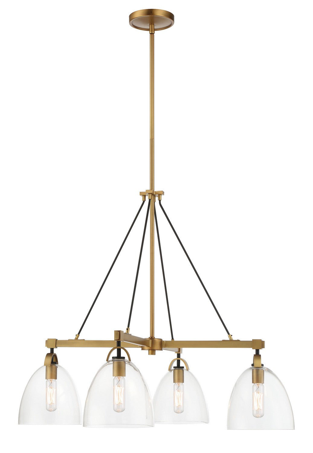 Minka-Lavery - 5714-876 - Four Light Chandelier - Sommersby - Legacy Brass