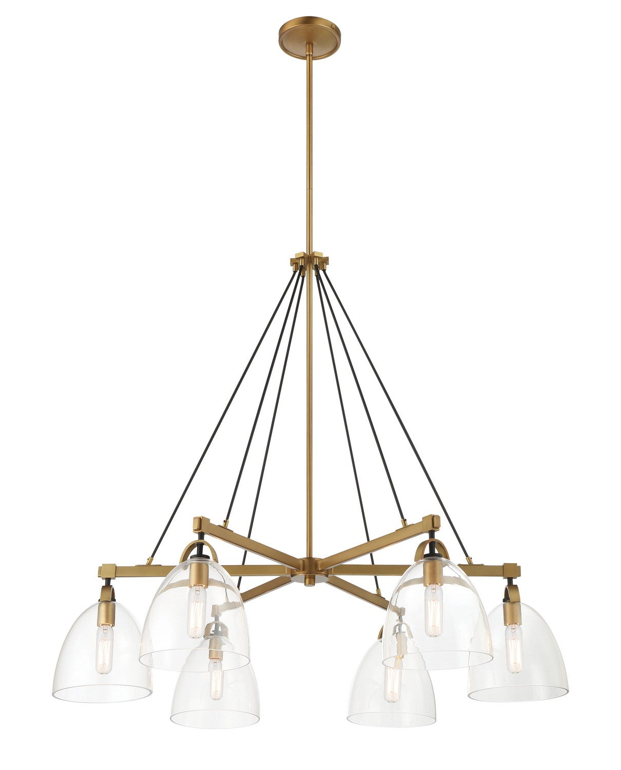 Minka-Lavery - 5716-876 - Six Light Chandelier - Sommersby - Legacy Brass