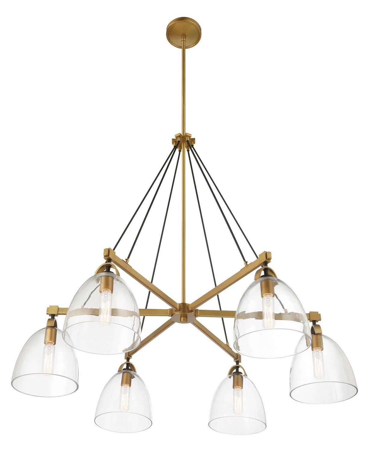 Minka-Lavery - 5716-876 - Six Light Chandelier - Sommersby - Legacy Brass