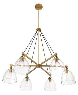 Minka-Lavery - 5716-876 - Six Light Chandelier - Sommersby - Legacy Brass
