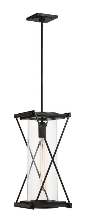 Minka-Lavery - 77604-899 - One Light Outdoor Pendant - Rockhill - Dark Matte Black