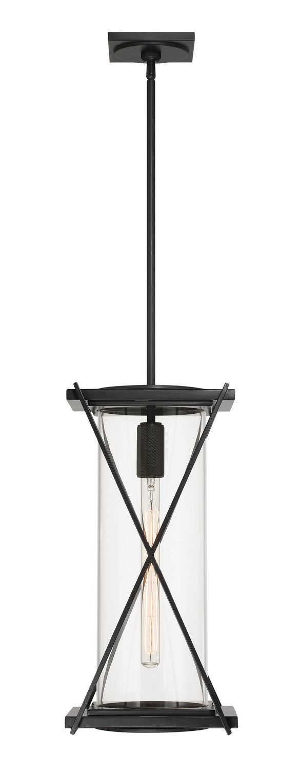 Minka-Lavery - 77604-899 - One Light Outdoor Pendant - Rockhill - Dark Matte Black