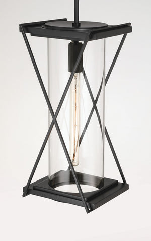 Minka-Lavery - 77604-899 - One Light Outdoor Pendant - Rockhill - Dark Matte Black