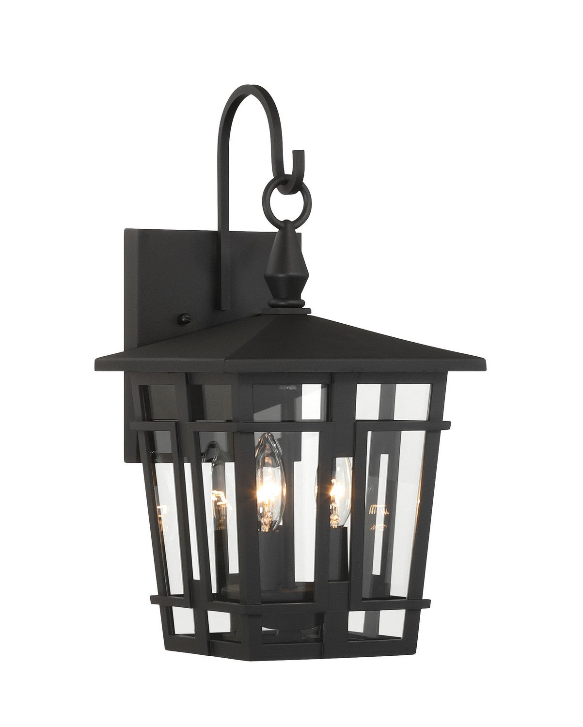 Minka-Lavery - 77901-66 - Three Light Outdoor Wall Sconce - Fieldstone - Sand Coal Black