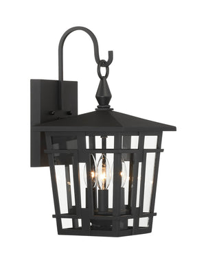 Minka-Lavery - 77901-66 - Three Light Outdoor Wall Sconce - Fieldstone - Sand Coal Black