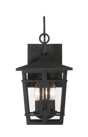 Minka-Lavery - 77901-66 - Three Light Outdoor Wall Sconce - Fieldstone - Sand Coal Black