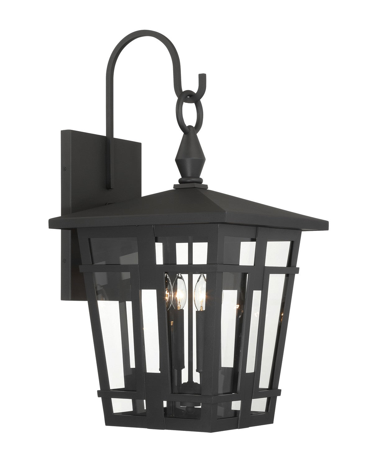 Minka-Lavery - 77902-66 - Four Light Outdoor Wall Sconce - Fieldstone - Sand Coal Black