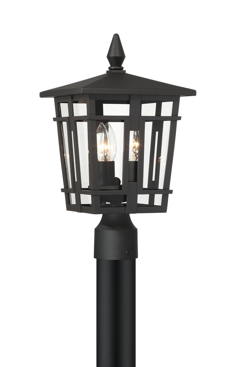 Minka-Lavery - 77905-66 - Three Light Outdoor Post Mount - Fieldstone - Sand Coal Black