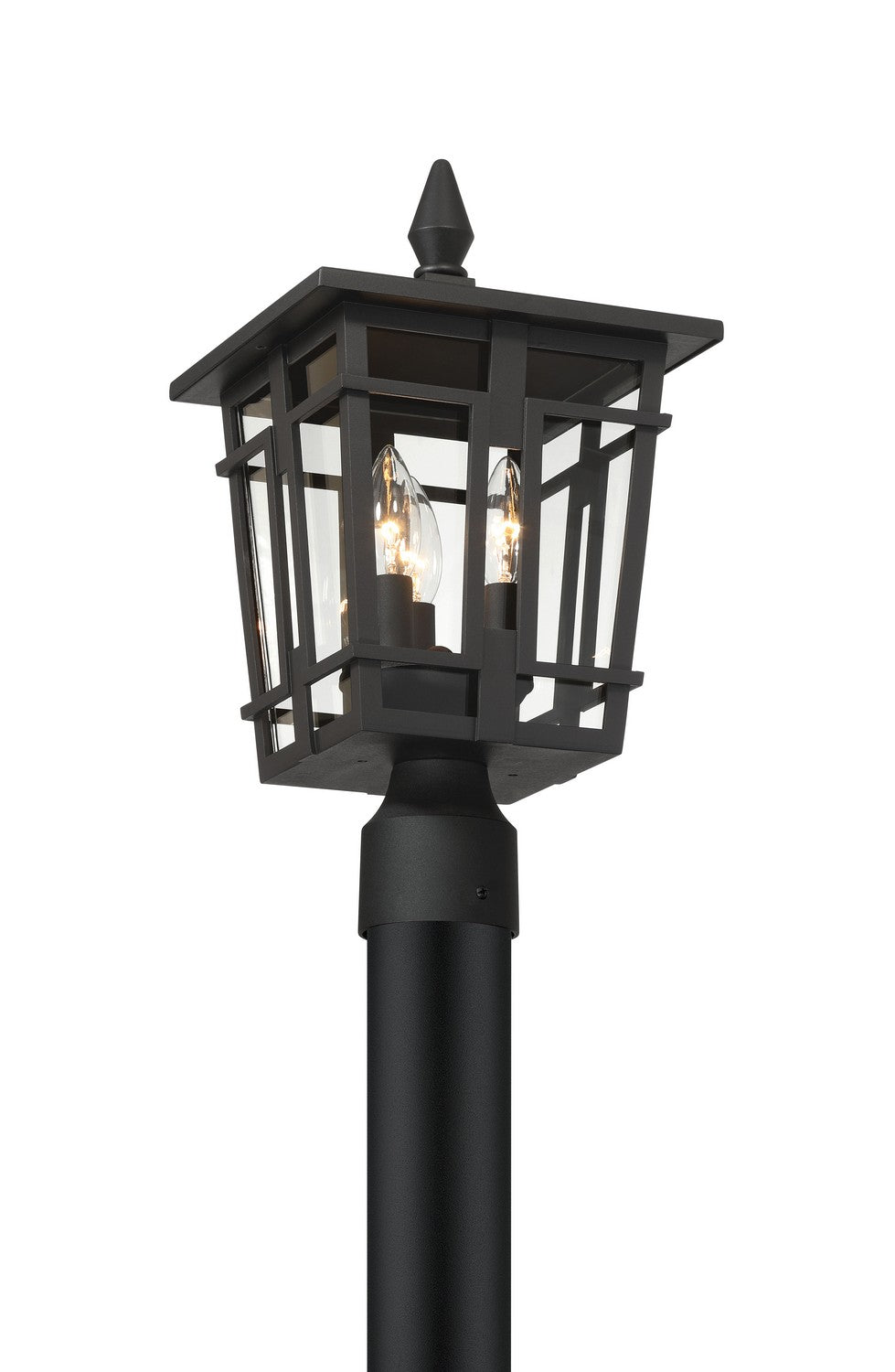 Minka-Lavery - 77905-66 - Three Light Outdoor Post Mount - Fieldstone - Sand Coal Black