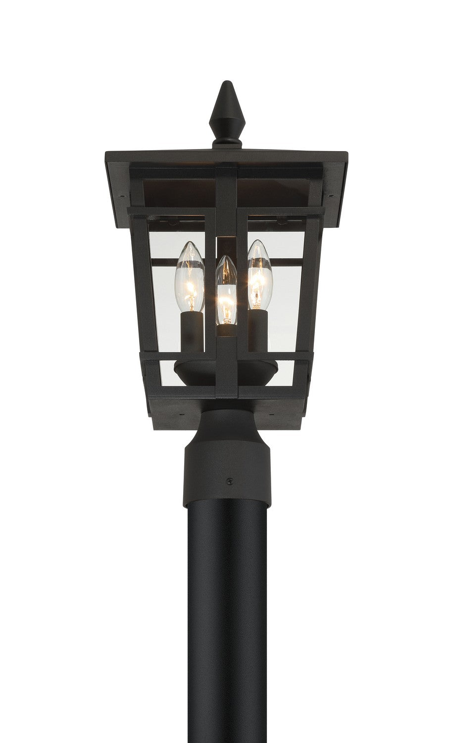 Minka-Lavery - 77905-66 - Three Light Outdoor Post Mount - Fieldstone - Sand Coal Black