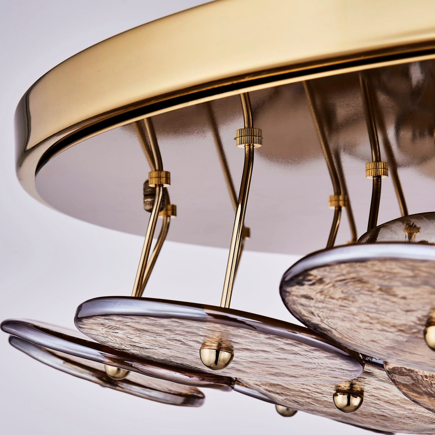 Kalco - 521555PWB - Five Light Pendant - HORTENSIA - Polished Winter Brass