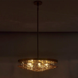 Kalco - 521555PWB - Five Light Pendant - HORTENSIA - Polished Winter Brass