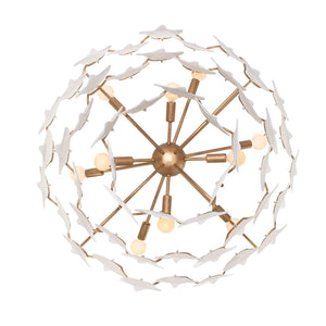 Kalco - 525155MG - Ten Light Pendant - MANTA - Modern Gold