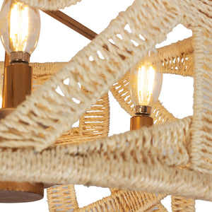Kalco - 525745MGW - Four Light Semi Flush Mount - SOGA - Modern Gold And White