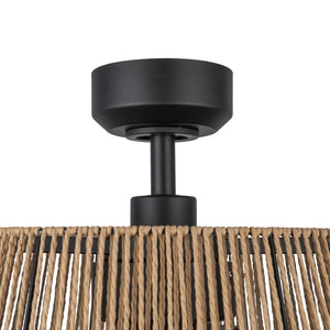 Kuzco Lighting - CF41424-MB/BR-5CCT - 24"Ceiling Fan - Isla - Matte Black/Braided Rope