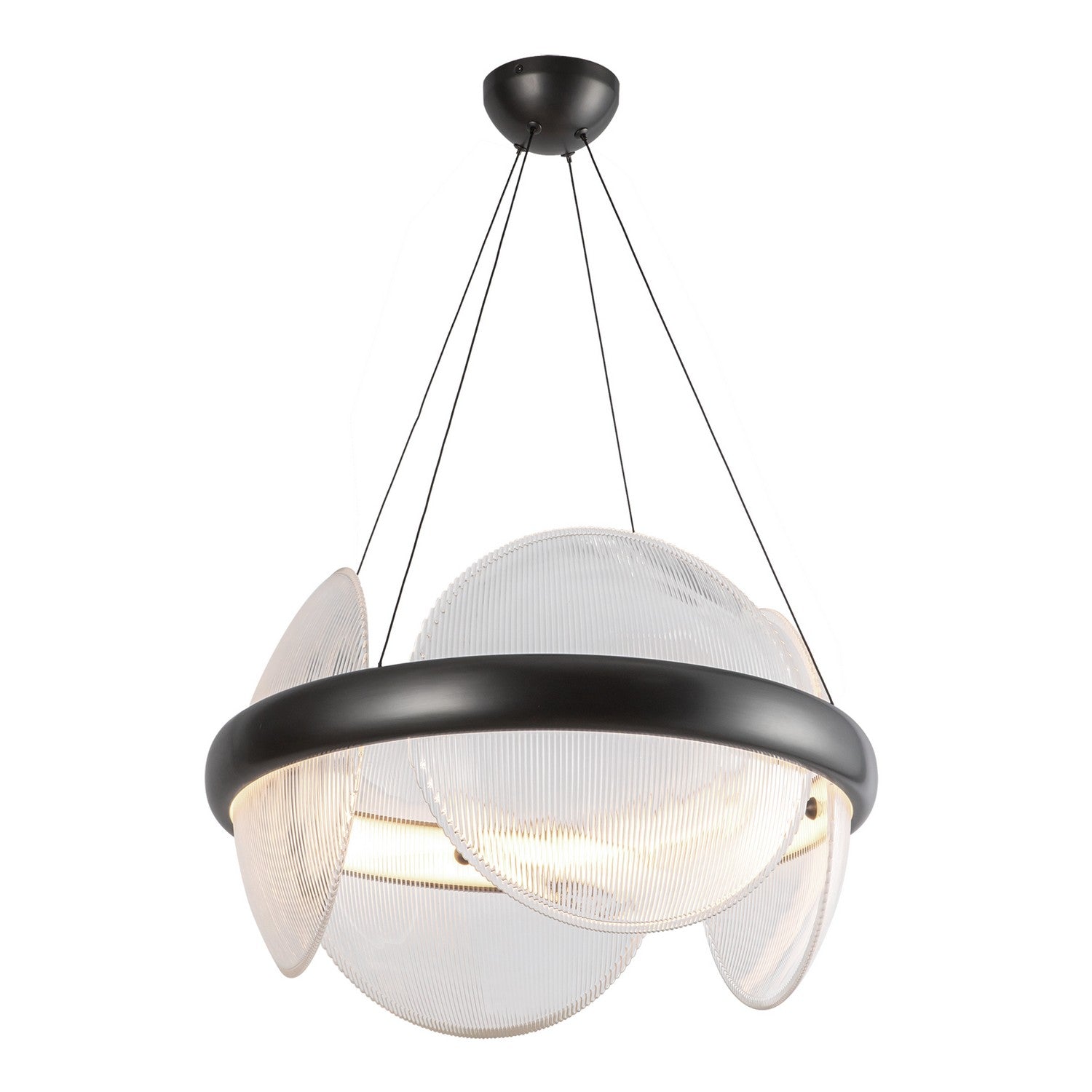 Kuzco Lighting - CH13922-UBCR-UNV - LED Chandelier - Taurus - Urban Bronze/Clear Ribbed Glass