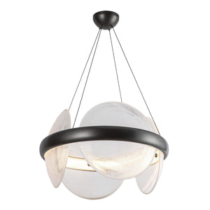 Kuzco Lighting - CH13922-UBCR-UNV - LED Chandelier - Taurus - Urban Bronze/Clear Ribbed Glass