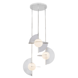 Kuzco Lighting - CH65127-PN/OP-UNV - LED Chandelier - Scorpio - Polished Nickel/Opal Glass