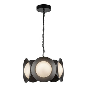 Kuzco Lighting - CH77916-BK/OP-UNV - LED Chandelier - Cleo - Black/Opal Glass
