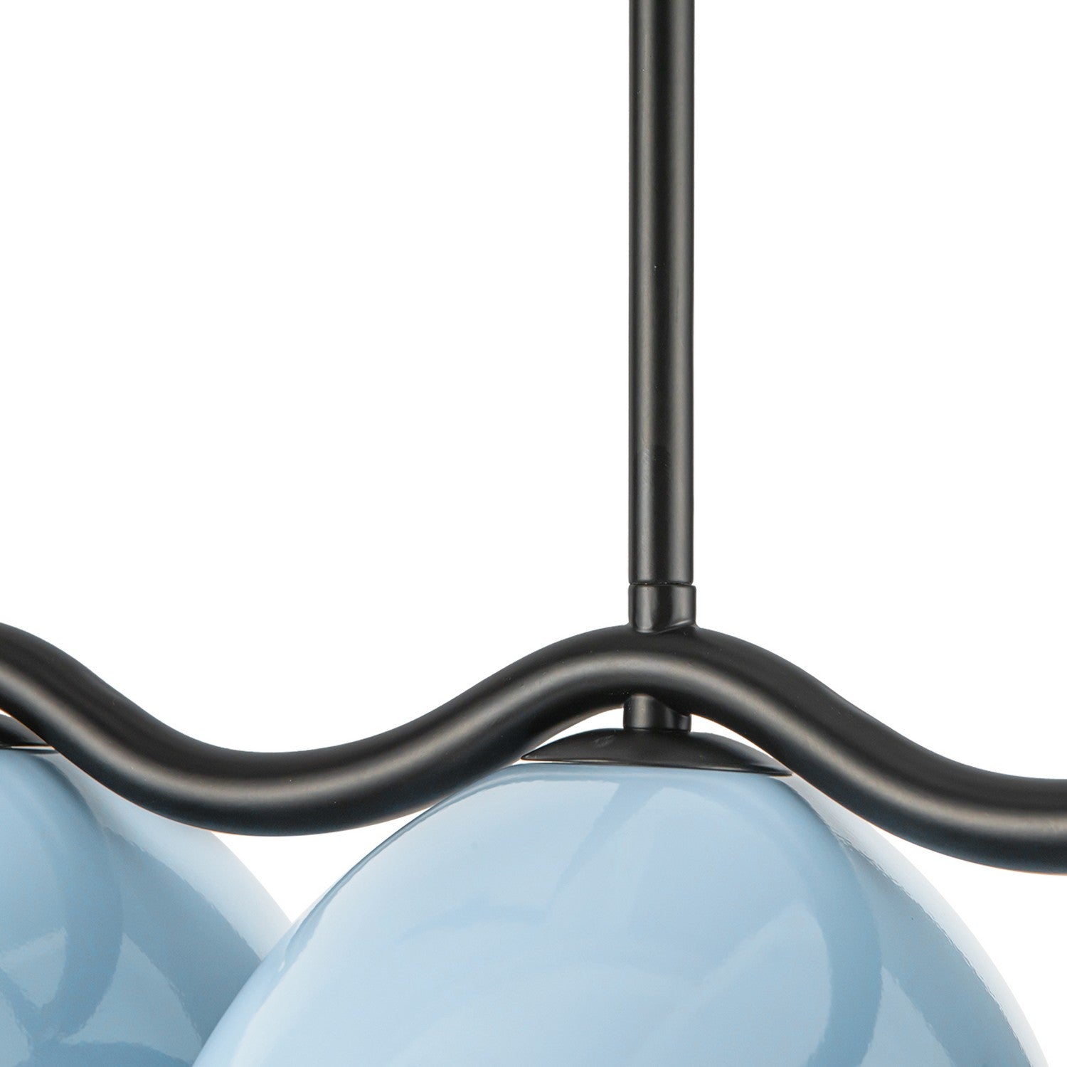 Kuzco Lighting - LP57642-BK/CER - Seven Light Linear Pendant - Atlas - Black/Cerulean