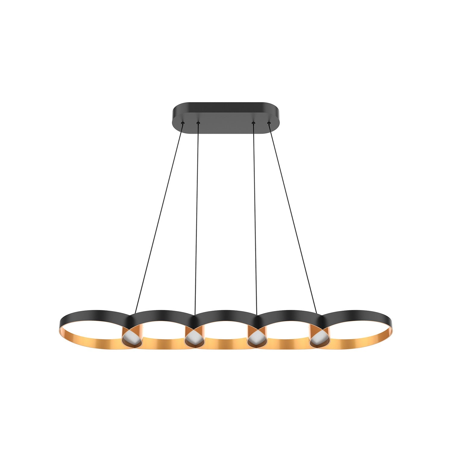 Kuzco Lighting - LP90838-BK/GD-UNV - LED Linear Pendant - Maestro - Black/Gold