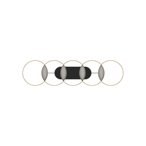Kuzco Lighting - LP90838-BK/GD-UNV - LED Linear Pendant - Maestro - Black/Gold