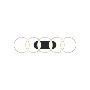 Kuzco Lighting - LP90838-BK/GD-UNV - LED Linear Pendant - Maestro - Black/Gold
