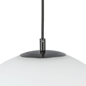Kuzco Lighting - PD34612-BK/OP - One Light Pendant - Marco - Black/Opal Glass