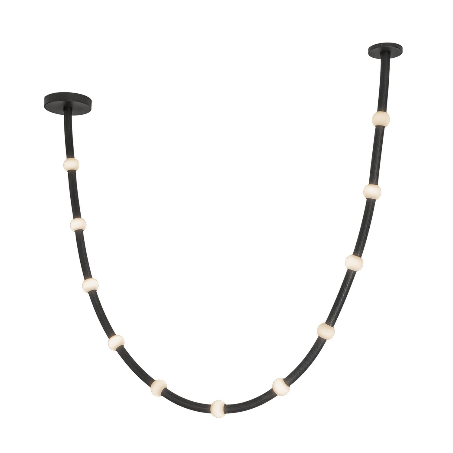 Kuzco Lighting - PD39310-BK/OP-UNV-010 - LED Pendant - Corda - Black/Opal Glass